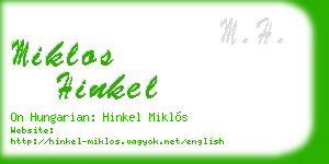 miklos hinkel business card